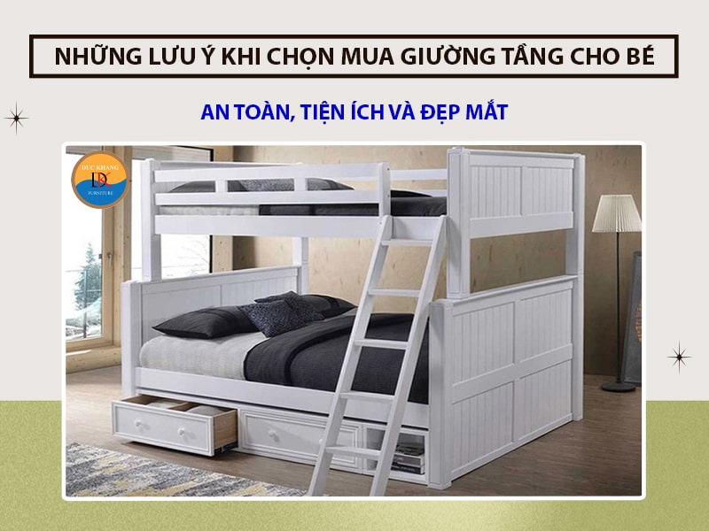 Những lưu ý khi chọn mua giường tầng cho bé