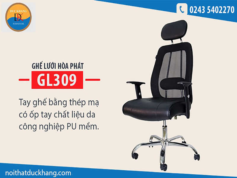 Ghế xoay lưới Hòa Phát GL309