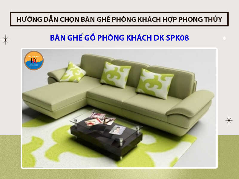 Bàn ghế gỗ phòng khách DK SPK08