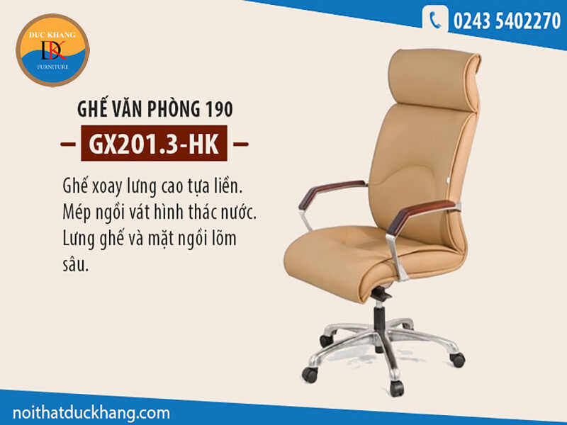 Ghế xoay văn phòng 190 GX201.3-HK