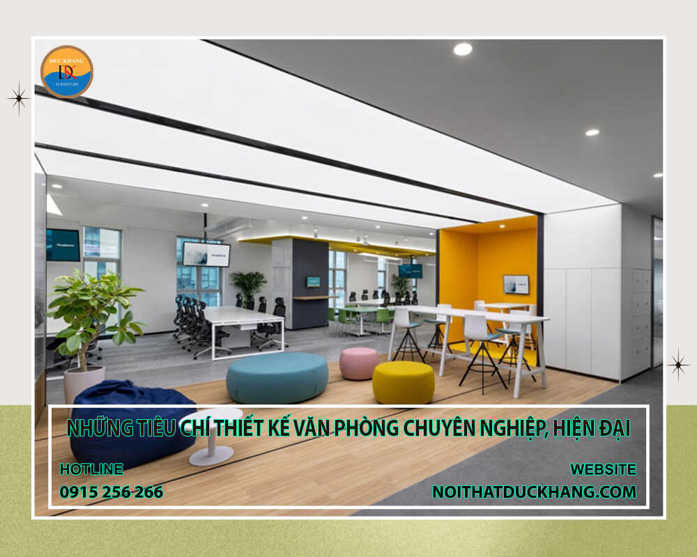 Những tiêu chí thiết kế văn phòng chuyên nghiệp, hiện đại