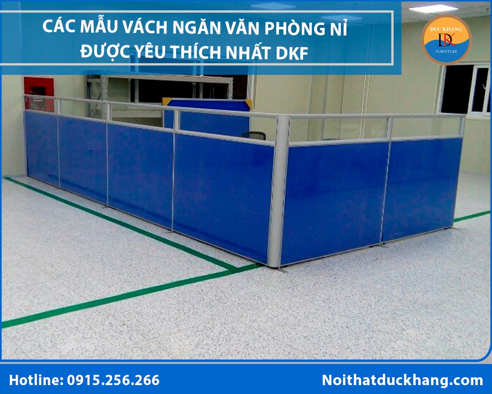 Các mẫu vách ngăn văn phòng nỉ được yêu thích nhất Đức Khang