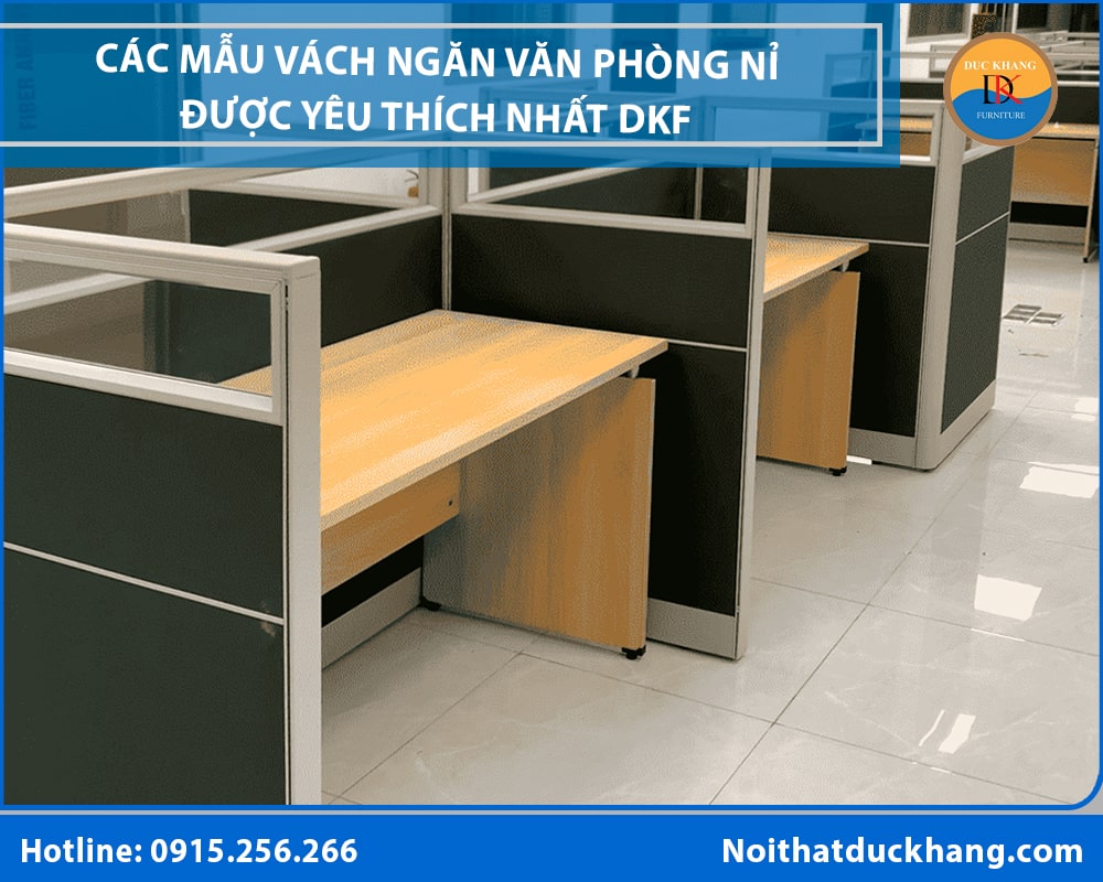 Các mẫu vách ngăn văn phòng nỉ được yêu thích nhất Đức Khang