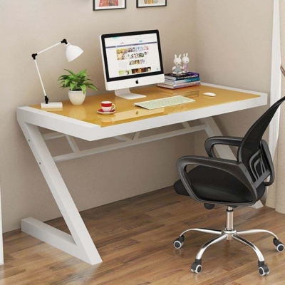 Bàn làm việc chân sắt chữ Z 1m2 mặt gỗ công nghiệp sang trọng DKIRZ01