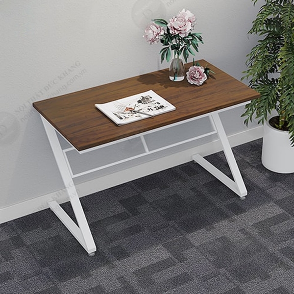 Bàn làm việc chân sắt chữ Z 1m2 mặt gỗ công nghiệp sang trọng DKIRZ01
