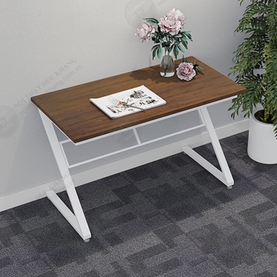 Bàn làm việc chân sắt chữ Z 1m2 mặt gỗ công nghiệp sang trọng DKIRZ01