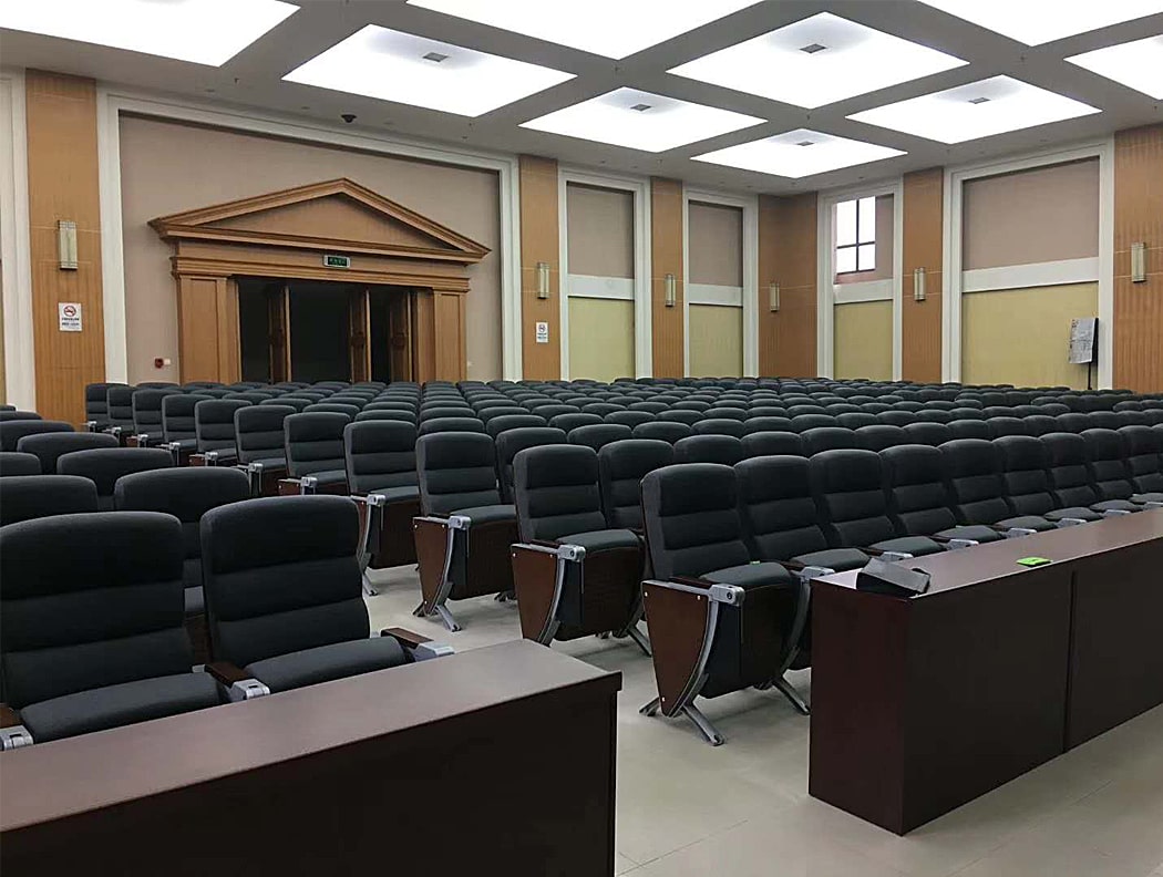 Ghế hội trường nhập khẩu khung nhôm đúc, kèm bàn viết, tay vịn ốp gỗ tự nhiên WH8012 Ghế hội trường nhập khẩu khung nhôm đúc, kèm bàn viết, tay vịn ốp gỗ tự nhiên WH8012