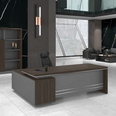 Bàn giám đốc gỗ công nghiệp 2m chữ L, kèm tủ phụ tiện lợi DKBGDHD28