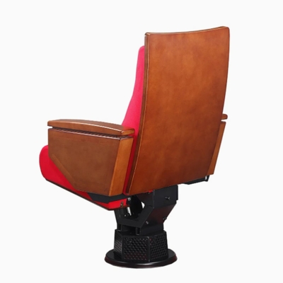 Ghế hội trường khung gỗ, đệm mút đúc lạnh bọc nỉ, chân trụ bám sàn