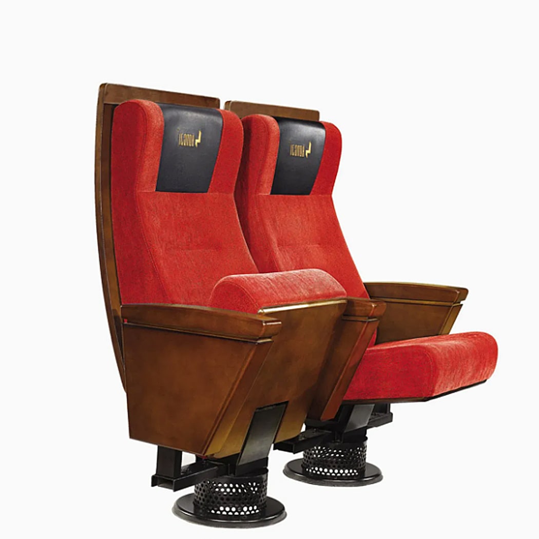 Ghế hội trường nhập khẩu chân trụ bám sàn, bọc nỉ đỏ, khung gỗ HJ802 Ghế hội trường nhập khẩu chân trụ bám sàn, bọc nỉ đỏ, khung gỗ HJ802