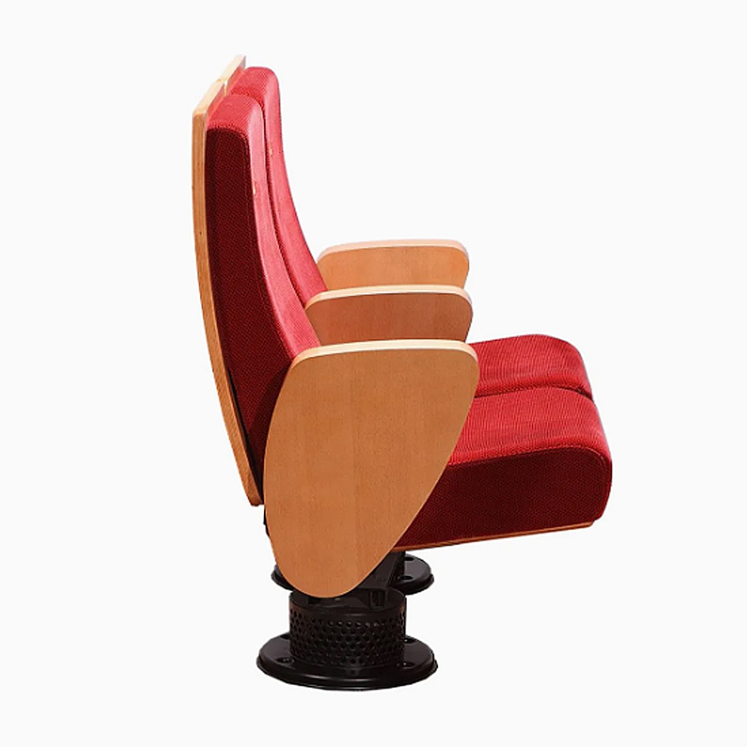 Ghế hội trường nhập khẩu khung gỗ, đệm mút đúc lạnh, bọc nỉ đỏ, chân trụ HJ803C Ghế hội trường nhập khẩu khung gỗ, đệm mút đúc lạnh, bọc nỉ đỏ, chân trụ HJ803C