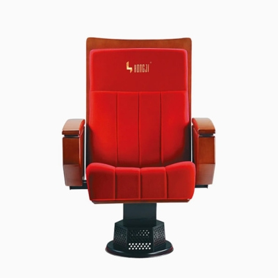 Ghế hội trường khung gỗ, đệm mút đúc lạnh bọc nỉ, chân trụ bám sàn