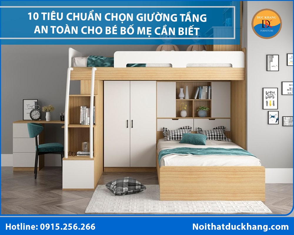 10 Tiêu chuẩn chọn giường tầng an toàn cho bé bố mẹ cần biết