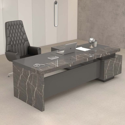 Bàn giám đốc 2m dáng chữ L, chân gỗ kèm tủ phụ Sigma DKFBGD55-B