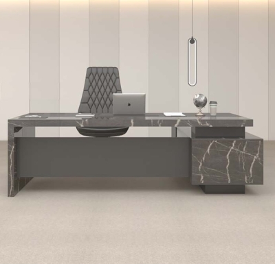 Bàn giám đốc 2m dáng chữ L, chân gỗ kèm tủ phụ Sigma DKFBGD55-B