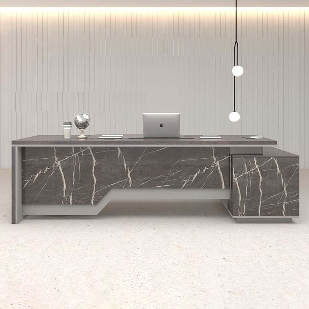 Bàn giám đốc 1m8 chữ L, chân gỗ cao cấp kèm tủ phụ Lynx DKFBGD56-G Bàn giám đốc 1m8 chữ L, chân gỗ cao cấp kèm tủ phụ Lynx DKFBGD56-G