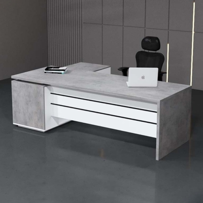 Bàn giám đốc 1m6 chữ L, kèm tủ phụ tiện lợi Nexus DKFBGD64-W