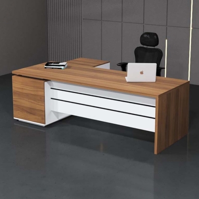 Bàn giám đốc 1m6 chữ L, kèm tủ phụ tiện lợi Nexus DKFBGD64-W