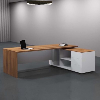 Bàn giám đốc 1m6 chữ L, kèm tủ phụ tiện lợi Nexus DKFBGD64-W