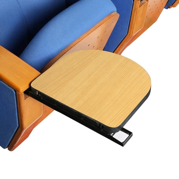 Ghế hội trường có bàn viết, chân thép bám sàn, đệm PU bọc nỉ WH506