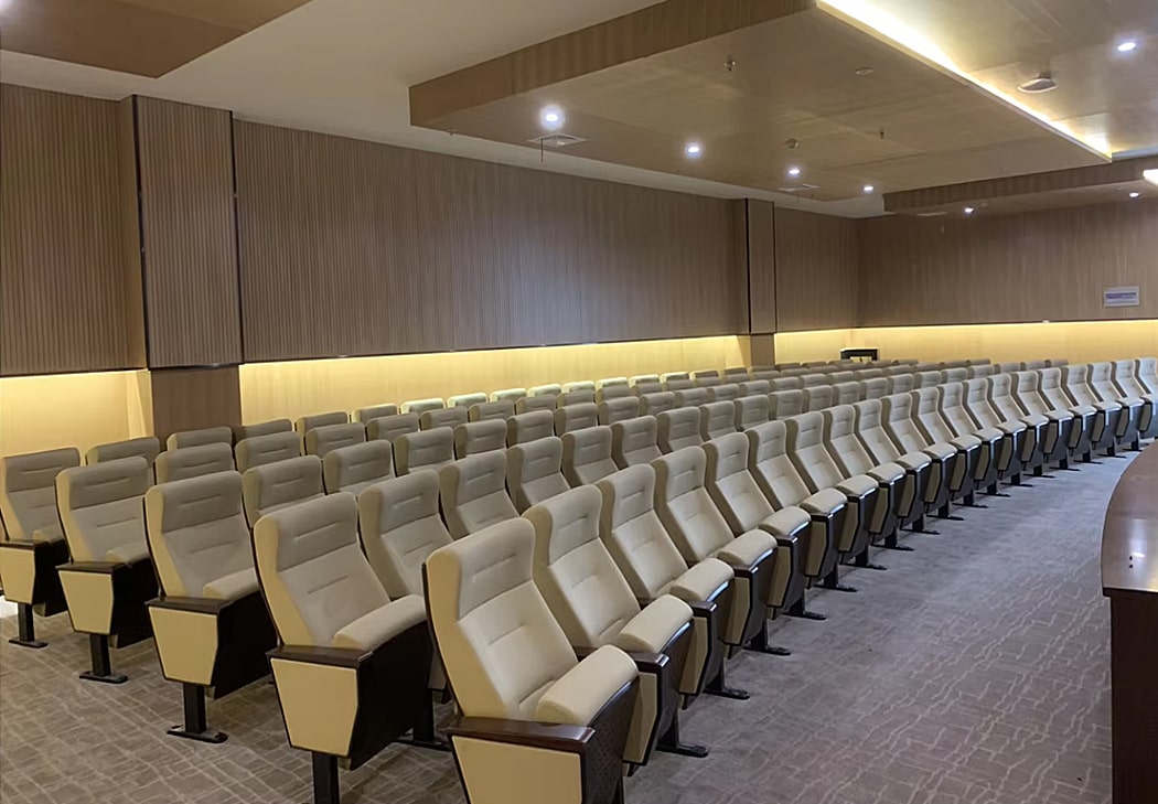 Ghế hội trường có bàn viết nhập khẩu đôi bọc nỉ, chân thép tĩnh điện WH506 Ghế hội trường có bàn viết nhập khẩu đôi bọc nỉ, chân thép tĩnh điện WH506