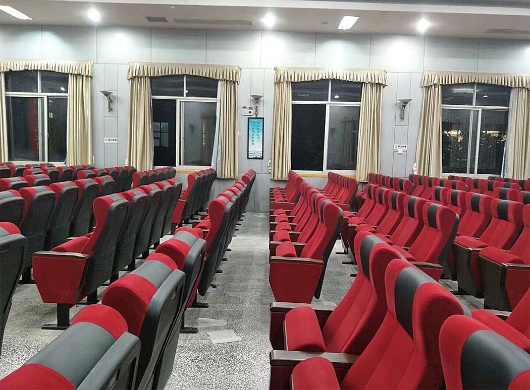 Ghế hội trường nhập khẩu có bàn viết, lưng ghế cao, chân thép bám sàn WH516 Ghế hội trường nhập khẩu có bàn viết, lưng ghế cao, chân thép bám sàn WH516