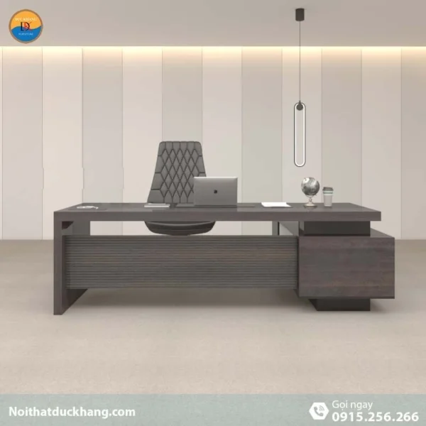 DKFBGD55-B | Bàn giám đốc Sigma gỗ công nghiệp, kiểu dáng chữ L màu đen