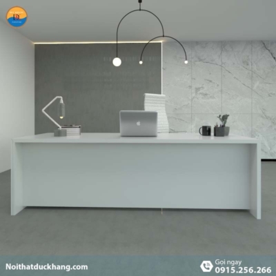 DKFBGD60-W | Bàn giám đốc West dáng chữ L kèm tủ tài liệu màu xám