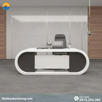 DKFBGD68-B | Bàn làm việc giám đốc Fink uốn cong đen trắng độc đáo DKFBGD68-B | Bàn làm việc giám đốc Fink uốn cong đen trắng độc đáo