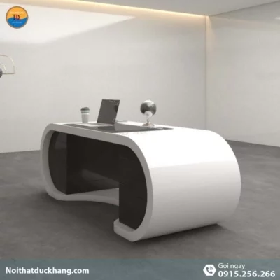 DKFBGD68-B | Bàn làm việc giám đốc Fink uốn cong đen trắng độc đáo DKFBGD68-B | Bàn làm việc giám đốc Fink uốn cong đen trắng độc đáo