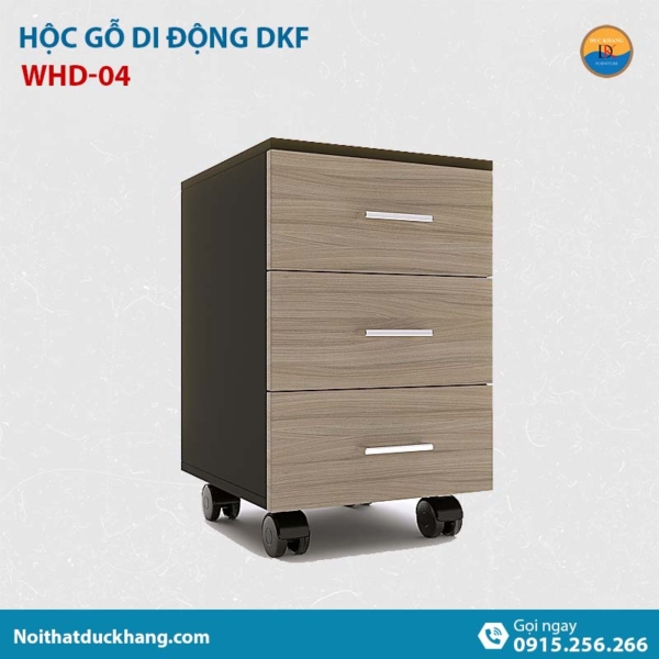 WHD-04 | Hộc tủ di động 3 ngăn, không khoá