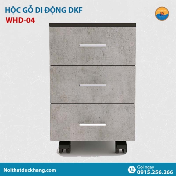 WHD-04 | Hộc tủ di động 3 ngăn, không khoá