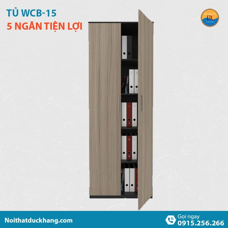 WCB-15 | Tủ tài liệu DKF 2 cánh kín, gỗ công nghiệp bền bỉ