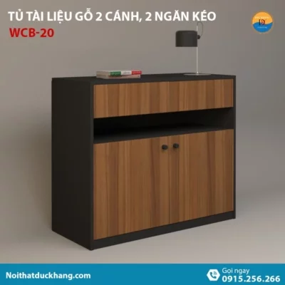 WCB-20 | Tủ tài liệu thấp 2 cánh mở và 2 ngăn kéo tiện lợi WCB-20 | Tủ tài liệu thấp 2 cánh mở và 2 ngăn kéo tiện lợi