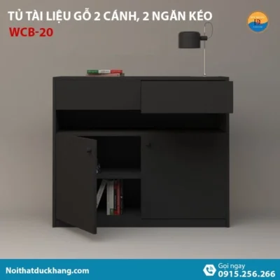 WCB-20 | Tủ tài liệu thấp 2 cánh mở và 2 ngăn kéo tiện lợi WCB-20 | Tủ tài liệu thấp 2 cánh mở và 2 ngăn kéo tiện lợi