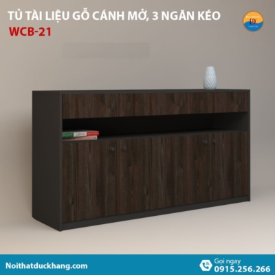 WCB-21 | Tủ đựng hồ sơ thấp 4 cánh mở và 3 ngăn kéo hiện đại