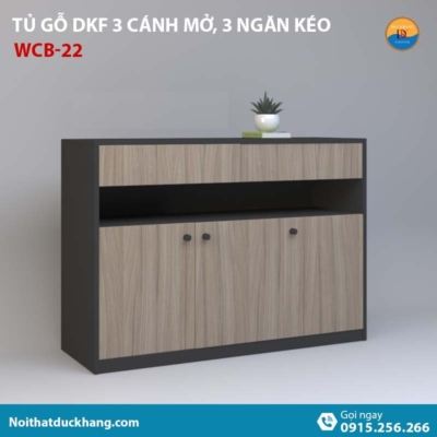 WCB-22 | Tủ hồ sơ thấp 3 cánh mở và 2 ngăn kéo tiện lợi