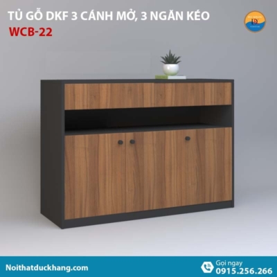 WCB-22 | Tủ hồ sơ thấp 3 cánh mở và 2 ngăn kéo tiện lợi