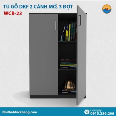 WCB-23 | Tủ tài liệu thấp 2 cánh mở, gỗ công nghiệp