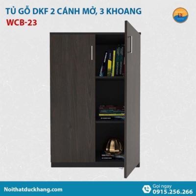 WCB-23 | Tủ tài liệu thấp 2 cánh mở, gỗ công nghiệp