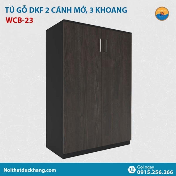 WCB-23 | Tủ tài liệu thấp 2 cánh mở, gỗ công nghiệp