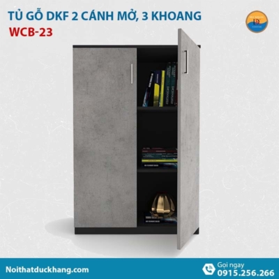 WCB-23 | Tủ tài liệu thấp 2 cánh mở, gỗ công nghiệp