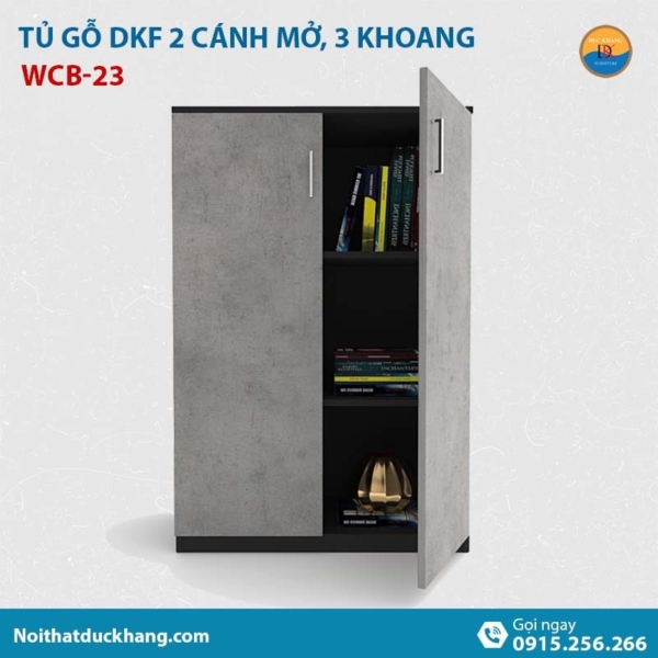 WCB-23 | Tủ tài liệu thấp 2 cánh mở, gỗ công nghiệp