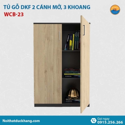 WCB-23 | Tủ tài liệu thấp 2 cánh mở, gỗ công nghiệp