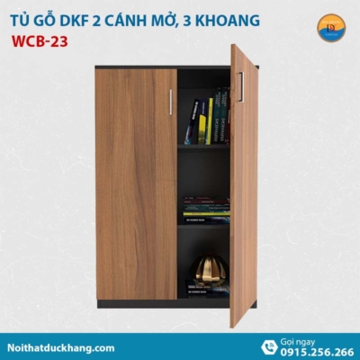 WCB-23 | Tủ tài liệu thấp 2 cánh mở, gỗ công nghiệp