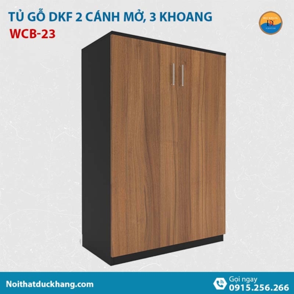 WCB-23 | Tủ tài liệu thấp 2 cánh mở, gỗ công nghiệp