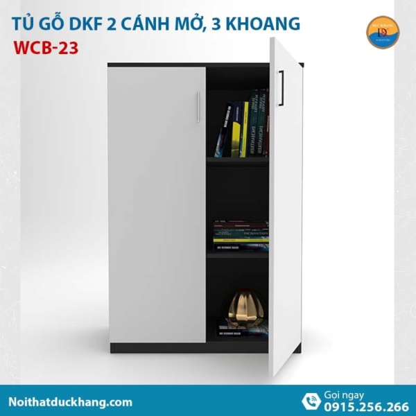 WCB-23 | Tủ tài liệu thấp 2 cánh mở, gỗ công nghiệp