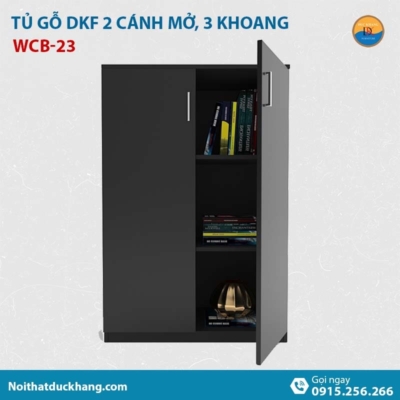 WCB-23 | Tủ tài liệu thấp 2 cánh mở, gỗ công nghiệp