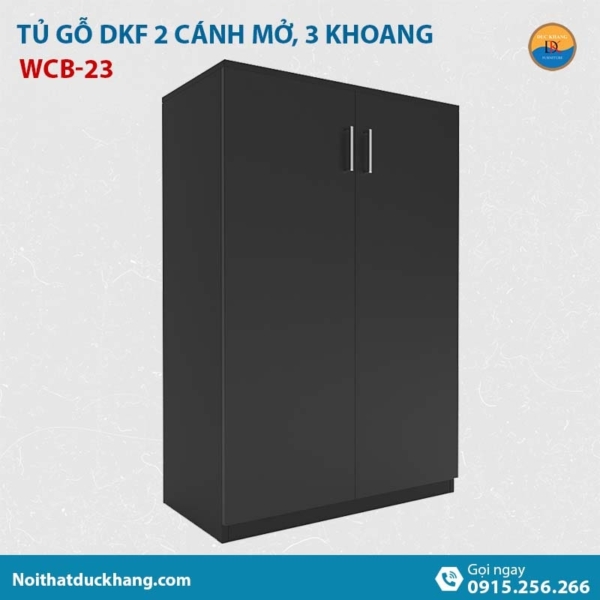 WCB-23 | Tủ tài liệu thấp 2 cánh mở, gỗ công nghiệp