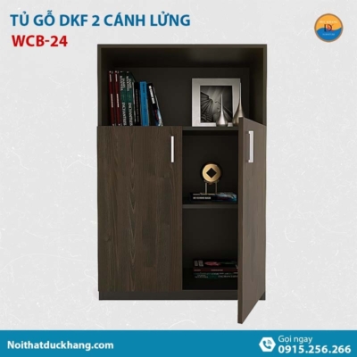 WCB-24 | Tủ tài liệu thấp DKF 2 cánh lửng mở, có kệ tủ hở phía trên